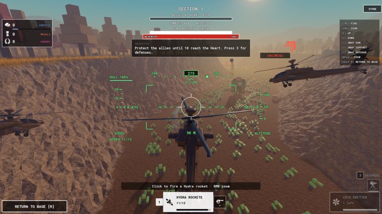 Zombie Air Force mission HUD with objective banner and squad status